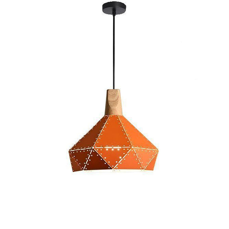 HEIKESZ Nordic industrial wind lamp Internet celebrity creative simple bar restaurant restaurant hot pot shop commercial single head orange chandelier
