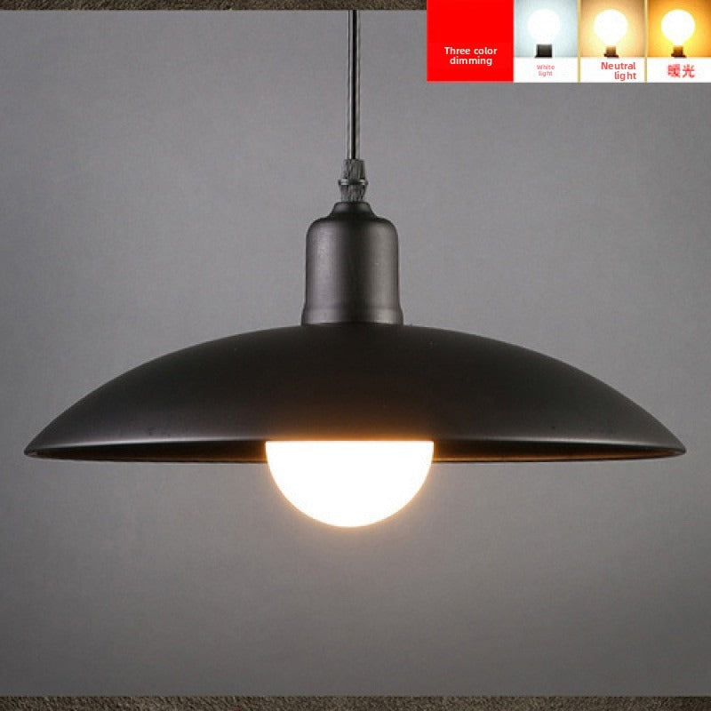 HEIKESZ Industrial Vintage Ceiling Light Retro Pendant Lamp for Cafe Restaurant Bar Single Head Iron Cover Lighting Fixture