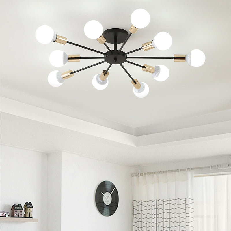 HEIKESZ Nordic Style Living Room Lamp Home Modern Minimalist Restaurant Wrought Iron Ceiling Lamp Creative Personality Corridor Industrial Wind Bedroom Light LED Light for Bedroom Night Aesthetic Room Lamp
