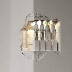 Gypsum Induction Night Light Bedside Corridor Aisle Gypsum Lamp Embedded Corner Plaster Wall Lamp B &amp; B Ambience Light