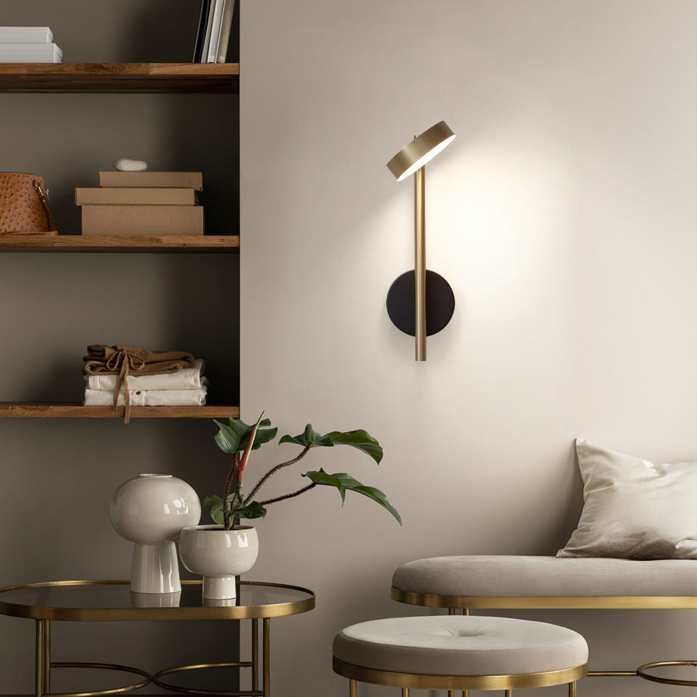 HEIKESZ Modern Minimalist Rotatable Wall Lamp Adjustable Angle Bedroom Bedside Light Luxury Living Room Background