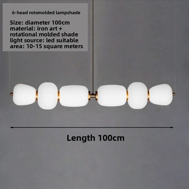 HEIKESZ Modern Minimalist Ceiling Light Long Glass Pendant Lamp Creative Designer Nordic Japanese Style Bar Tea Table Study Room Lighting