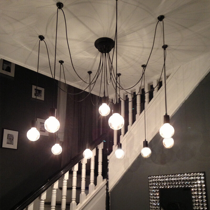 HEIKESZ American LOFT Industrial Style Chandelier Creative Personality Clothing Store Internet Bar Bar Loose Flower Chandelier Decoration american style retro outdoor indoor retro bedroom lamp american-style Industrial wind