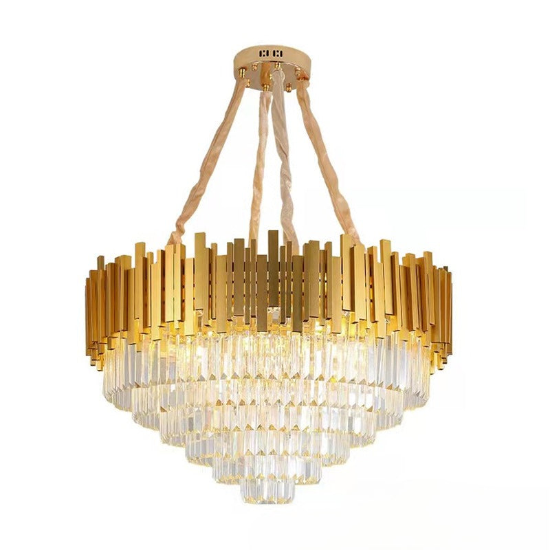 HEIKESZ Light luxury crystal chandelier living room lamp restaurant hotel luxury bedroom aisle lamp Zhongshan factory direct sales post-modern lamp light fixtures for celling lights