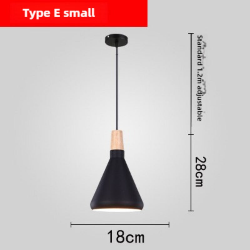 HEIKESZ Food chandelier single head Nordic simple Zhongshan lamps and lanterns Food store commercial retro chandelier Industrial style restaurant small chandelier