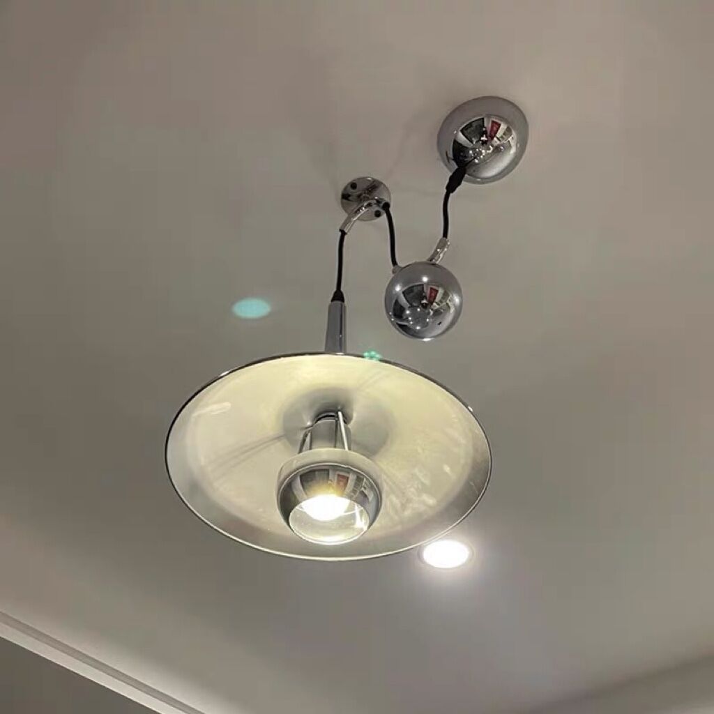 HEIKESZ Nordic UFO Pulley Chandelier Bauhaus Style Removable Lighting for Living Room Dining Room Cafe