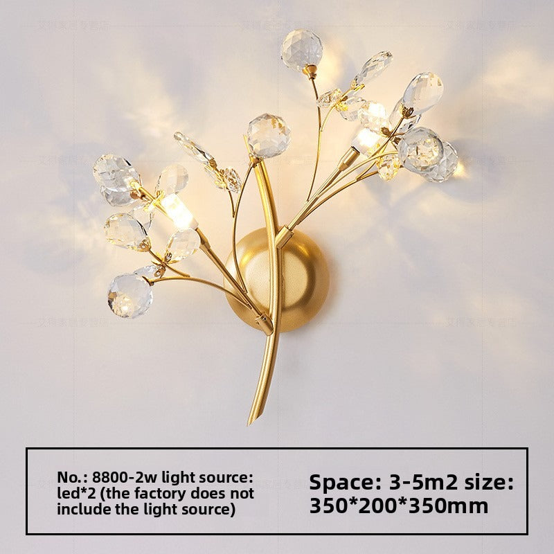 HEIKESZ European Style Ceiling Light Luxury Crystal LED Chandelier Modern Round Living Room Bedroom Lighting Fixture