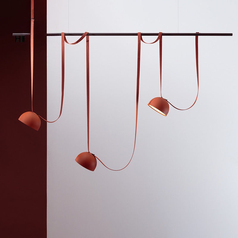HEIKESZ Nordic Style Orange 3 Head Canvas Pendant Light Minimalist Designer Lamp Creative Italian Bar Restaurant Lighting