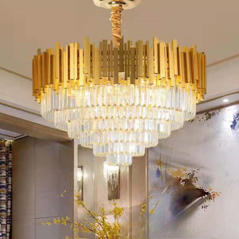 HEIKESZ Light luxury crystal chandelier living room lamp restaurant hotel luxury bedroom aisle lamp Zhongshan factory direct sales post-modern lamp light fixtures for celling lights