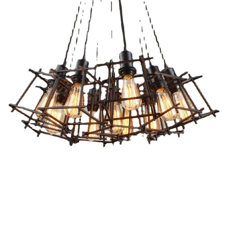 HEIKESZ American Retro Industrial Style Chandelier Personalized Creative Bar Living Room Chandelier Loft Retro Iron Art Chandelier american style retro outdoor indoor retro bedroom lamp american-style Industrial wind