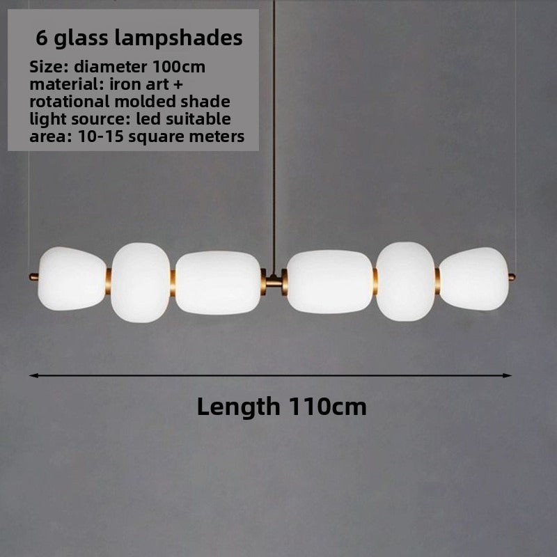 HEIKESZ Modern Minimalist Ceiling Light Long Glass Pendant Lamp Creative Designer Nordic Japanese Style Bar Tea Table Study Room Lighting