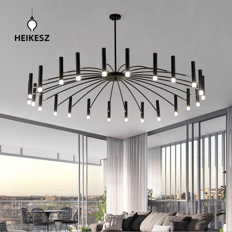 HEIKESZ Nordic postmodern simple restaurant chandelier creative personality living room dining room atmosphere artist household wrought iron chandelier lamp light fixtures for celling light