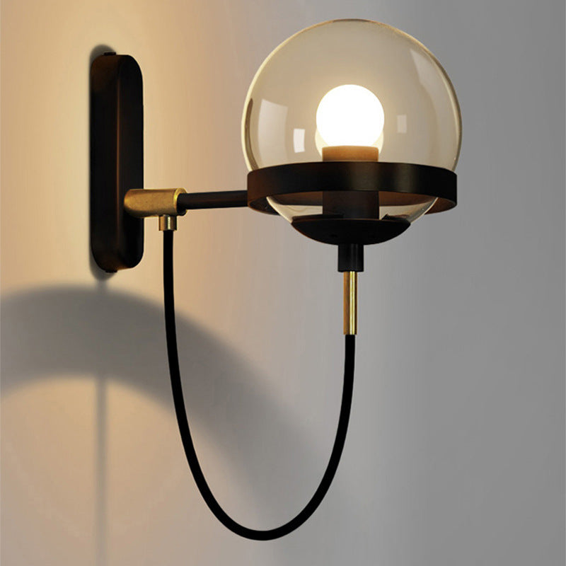 HEIKESZ Nordic Retro Wall Lamp Modern Bedside Light for Bedroom Hotel Corridor Stair Background Wall Lighting