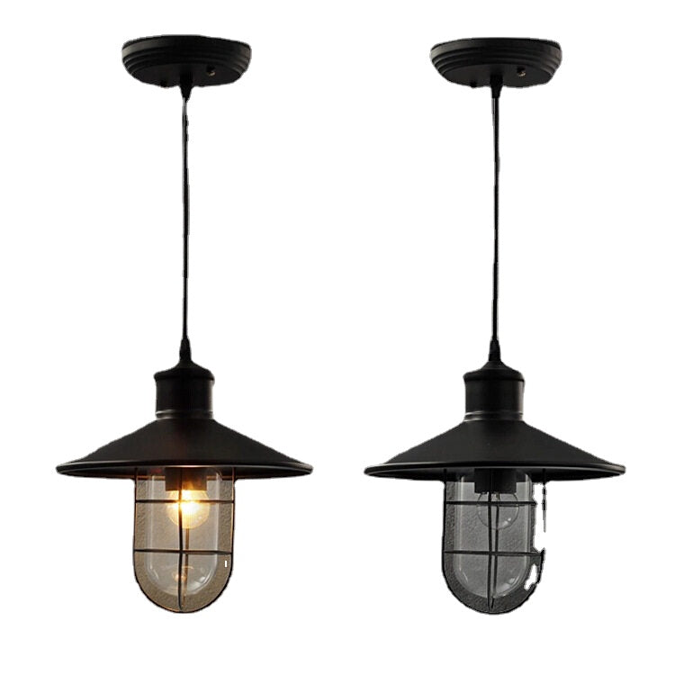 HEIKESZ American Country Creative Retro Iron Art Industrial Style Bar Lamp Small Iron Cage Lampshade Bar Coffee Shop Chandelier american style retro outdoor indoor retro bedroom lamp american-style Industrial wind