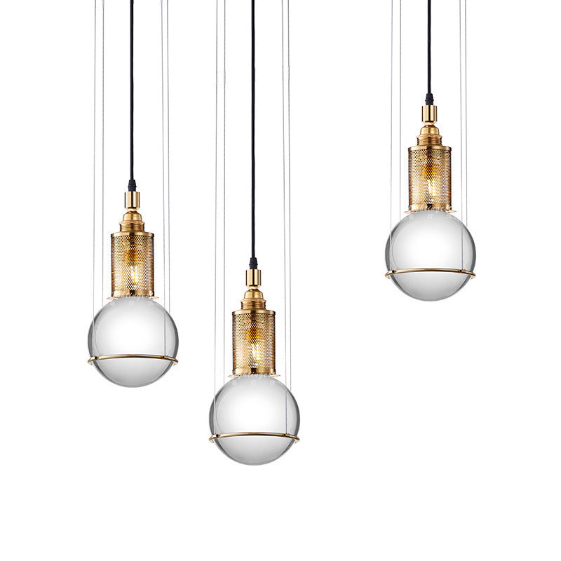 HEIKESZ Nordic simple living room background wall crystal ball chandelier hotel bedroom bedside restaurant designer art small chandelier lamp light fixtures for celling light
