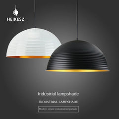HEIKESZ Modern Simple Black Single Chandelier Single Head Semicircle Lampshade Creative Bar Personalized Restaurant Internet Bar Pot Cover Chandelier