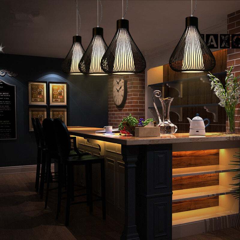 HEIKESZ American Country Loft Retro Iron Art Industrial Style Restaurant Bar Creative Personality Garlic Head Iron Wire Chandelier american style retro outdoor indoor retro bedroom lamp american-style Industrial wind