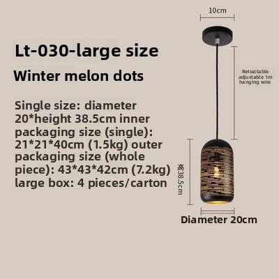 HEIKESZ Nordic Loft Retro Vintage Cafe Bar Pendant Light Wrought Iron Single Head Industrial Rustic Ceiling Lamp for Restaurant