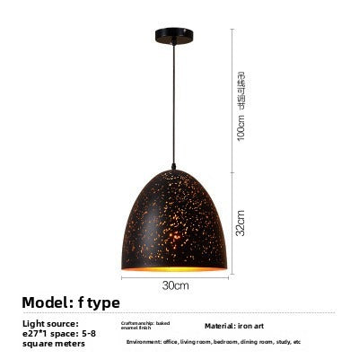 HEIKESZ Nordic Loft Retro Vintage Cafe Bar Pendant Light Wrought Iron Single Head Industrial Rustic Ceiling Lamp for Restaurant