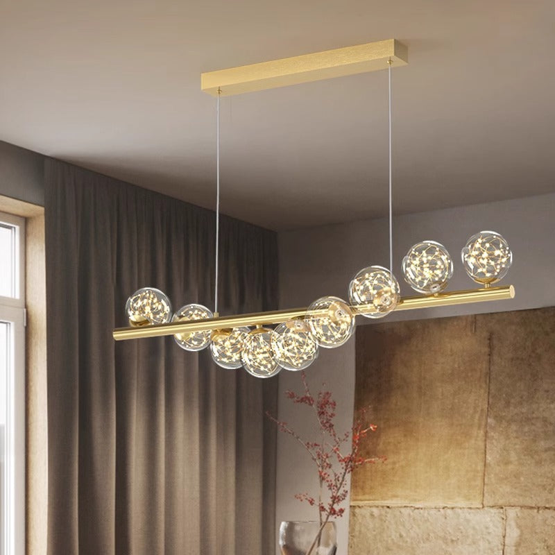 HEIKESZ Nordic Modern Chandelier Creative Simple Pendant Light for Restaurant Office Conference Table Luxury Dining Bar Long Lights