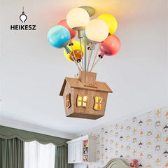 HEIKESZ Balloon Ceiling Light for Kids Room Cartoon LED Lamp for Boys Girls Bedroom Nursery Princess Decor