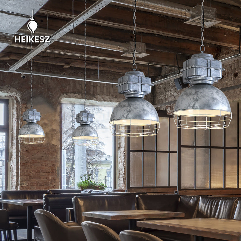 HEIKESZ Vintage Industrial Cast Aluminum Ceiling Light Wholesale Retro Pendant Lamp For Restaurant Bar Living Room Clothing Store Creative Lighting