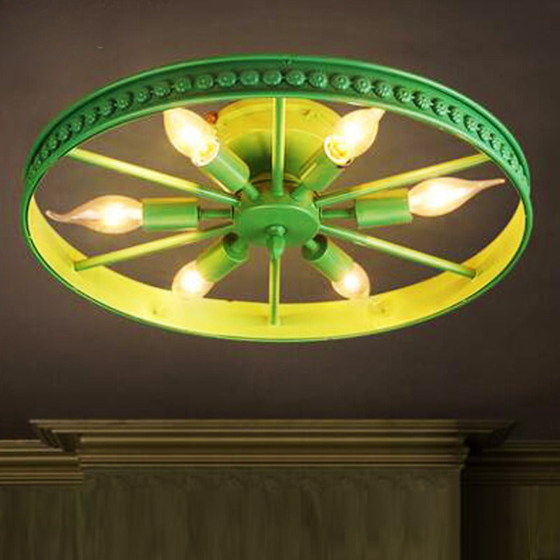 HEIKESZ Industrial Vintage Ceiling Light American Style Iron Pipe Creative Living Room Dining Room Lighting Fixture