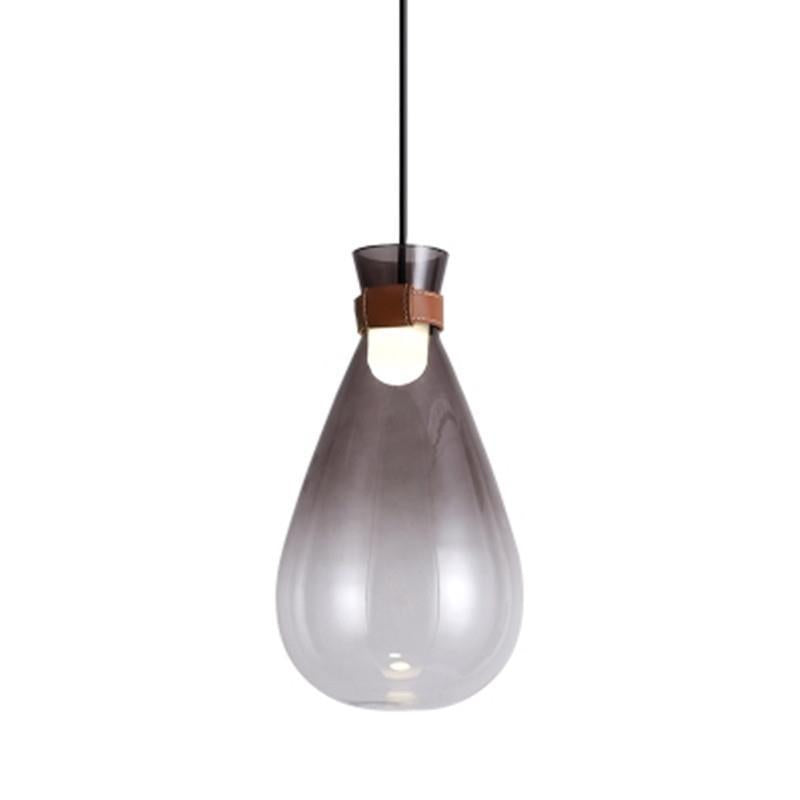 HEIKESZ Modern simple restaurant glass drifting bottle bag chandelier Nordic creative bedroom front bar wine bottle Internet celebrity chandelier lamp light fixtures for celling light