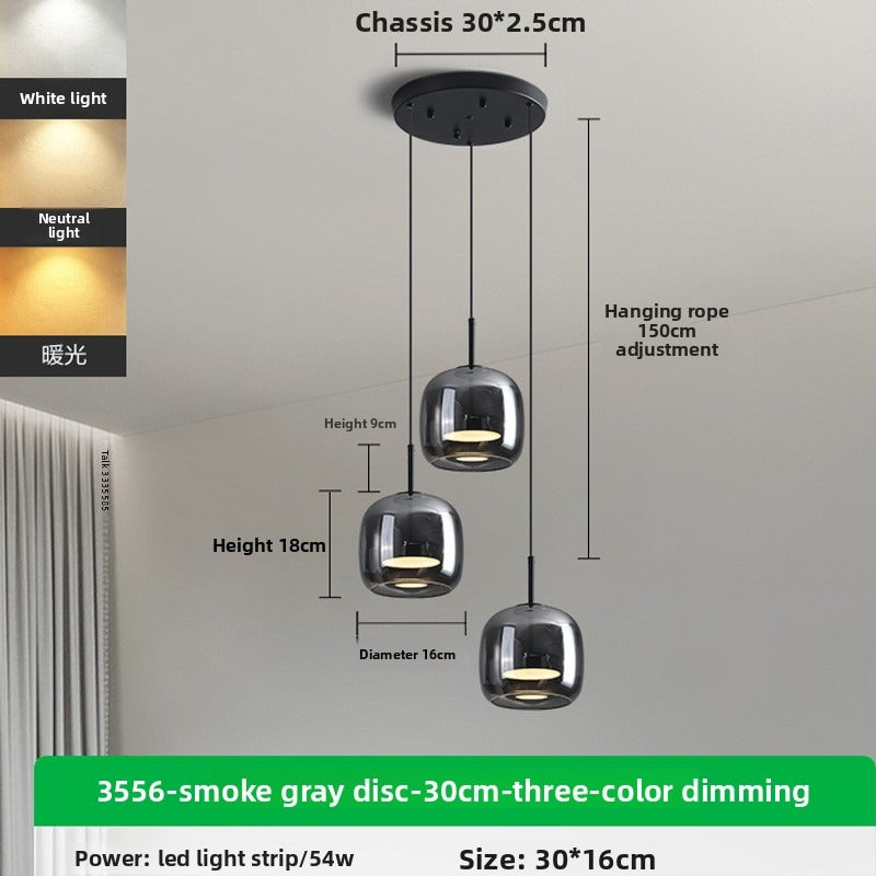 Modern Minimalist Glass Pendant Light Nordic Luxury Creative Simple Ceiling Lamp for Dining Room Bar Study Bedroom