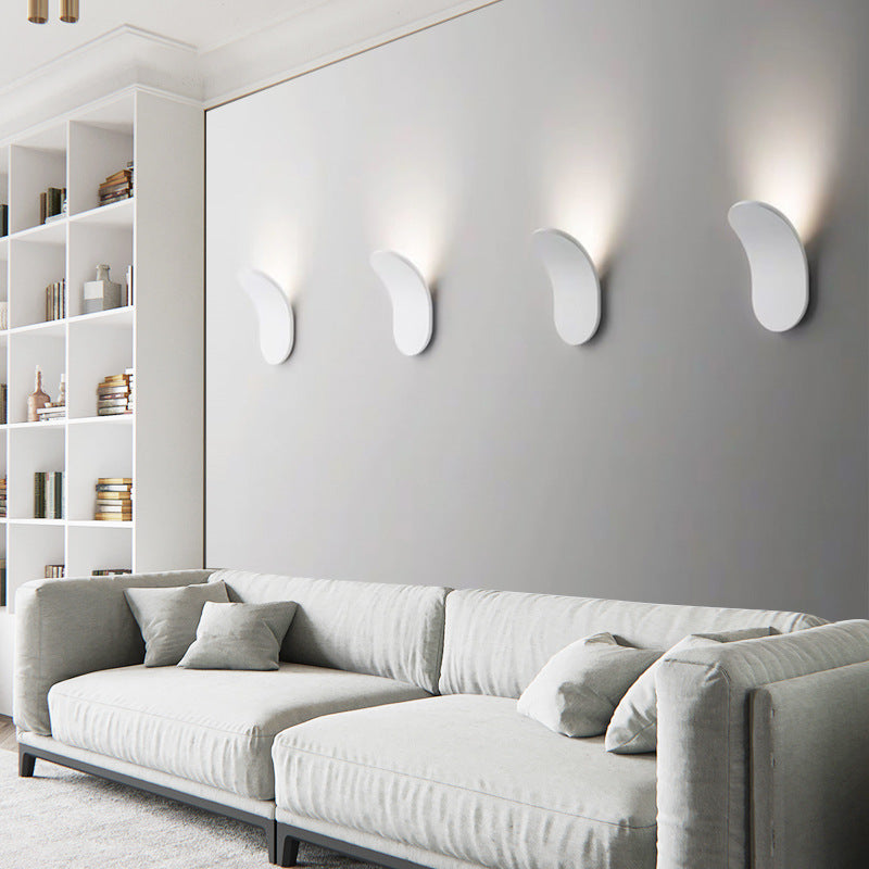 HEIKESZ Modern Nordic Wall Lamp Creative Designer White Living Room Bedside Bedroom Art Lighting