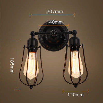 HEIKESZ American Country Industrial Wind Ceiling Lamp Simple Retro Wall Lamp Restaurant Bar Club Ceiling Wall Lamp Dual-Use Lamps LED Light for Bedroom Night Aesthetic Room Lamp
