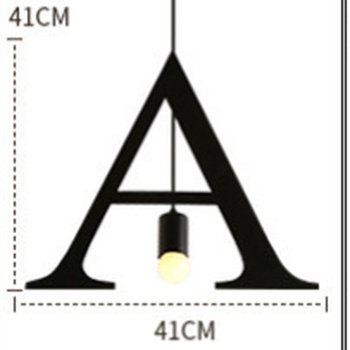HEIKESZ Retro Personalized Letter Chandelier Wrought Iron Creative Restaurant and Cafe Bar Clothing Store English Letter Assembled Lamp american style retro outdoor indoor retro bedroom lamp american-style Industrial wind