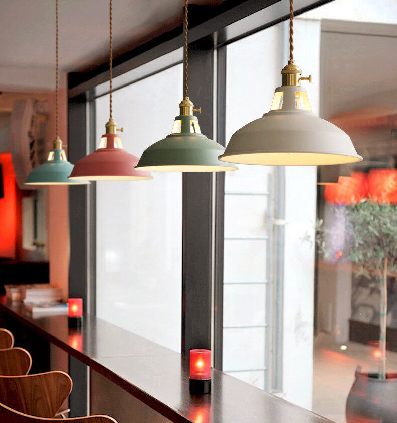 HEIKESZ Nordic Macaron Three-Way Hole Creative Simple Modern Dining-Room Lamp Cafe Clothing Store Bar Pot Cover Chandelier american style retro outdoor wall lamp indoor retro bedroom lamp american-style Industrial wind