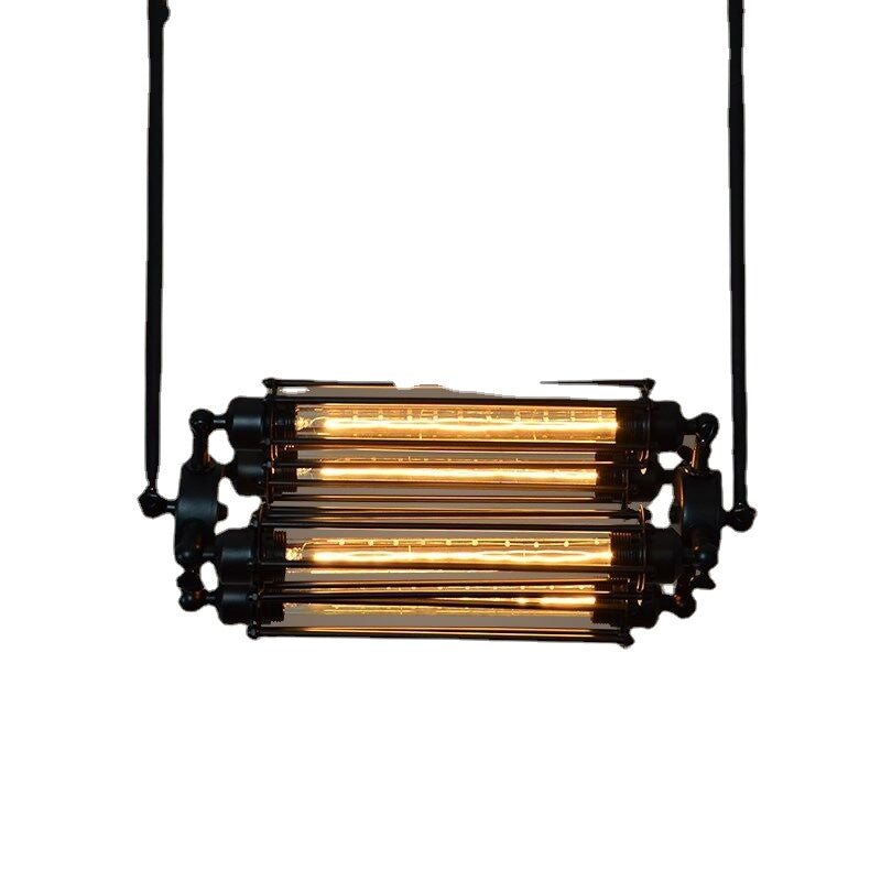 HEIKESZ American Country Creative Flute Chandelier Retro Industrial Loft Chandelier Cafe Aisle Flute Chandelier american style retro outdoor indoor retro bedroom lamp american-style Industrial wind