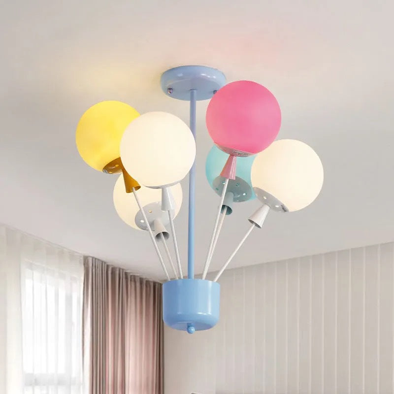 HEIKESZ Balloon Ceiling Light for Kids Room Cartoon LED Lamp for Boys Girls Bedroom Nursery Princess Decor