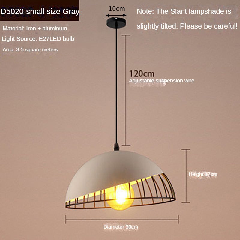 HEIKESZ Loft Creative Personality Single-Head Iron Vintage Industrial Style Restaurant Office Engineering Shop Decorative Lighting Chandelier