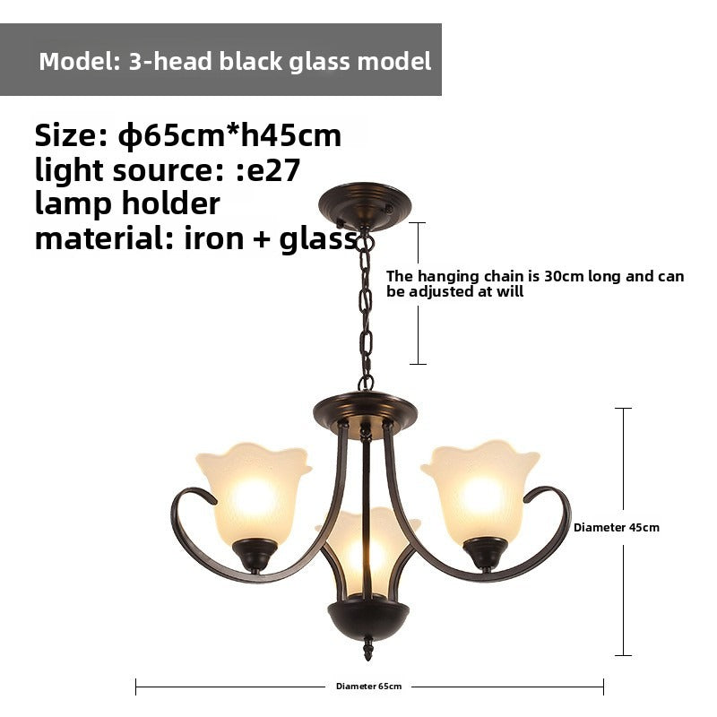 HEIKESZ Modern Luxury Iron Crystal Ceiling Light Zhongshan Lighting for Dining Room Villa Hall Bedroom Simple American Style Chandelier