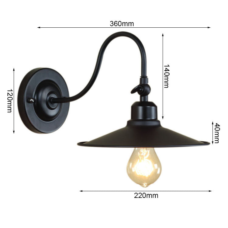 HEIKESZ American Retro Industrial Style Decoration Wall Lamp Bar Restaurant and Cafe Internet Coffee Corridor Aisle Balcony Iron Craft Wall Lamp
