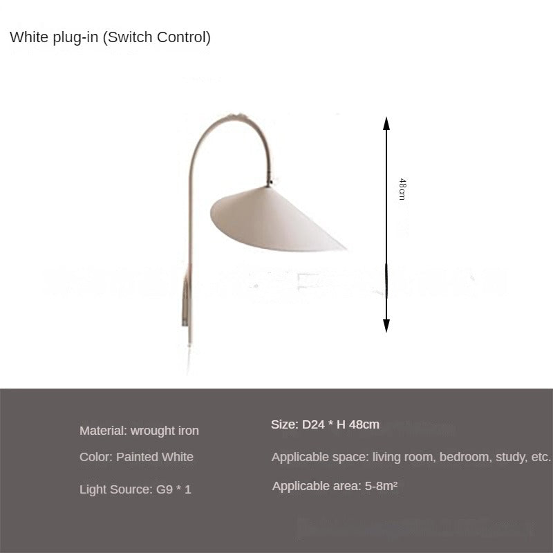 HEIKESZ ndustrial Wall Lamp Simple Design Art Desk Bedside Office Lighting for Homestay Hotel Living Room Bedroom