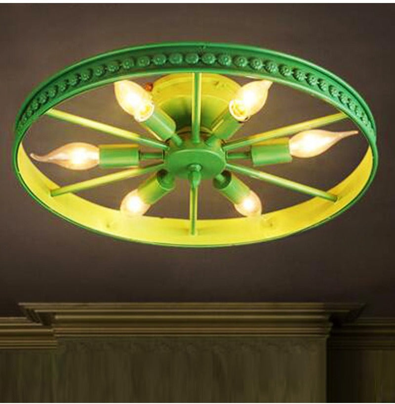 HEIKESZ Industrial Vintage Ceiling Light American Style Iron Pipe Creative Living Room Dining Room Lighting Fixture