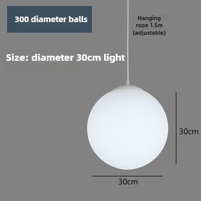 HEIKESZ Simple modern restaurant ball chandelier single head round bar clothing store staircase aisle shopping mall large ball lamp lighting fixtures for celling lights