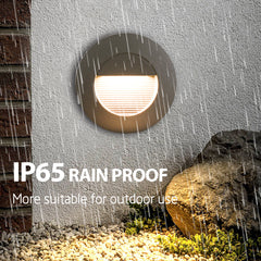 Heikesz Waterproof LED Step Light Outdoor Concealed Stair Ladder Footlight Embedded Wall Lamp for Safe Night Lighting