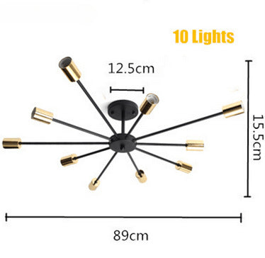 HEIKESZ Nordic Style Living Room Lamp Home Modern Minimalist Restaurant Wrought Iron Ceiling Lamp Creative Personality Corridor Industrial Wind Bedroom Light LED Light for Bedroom Night Aesthetic Room Lamp