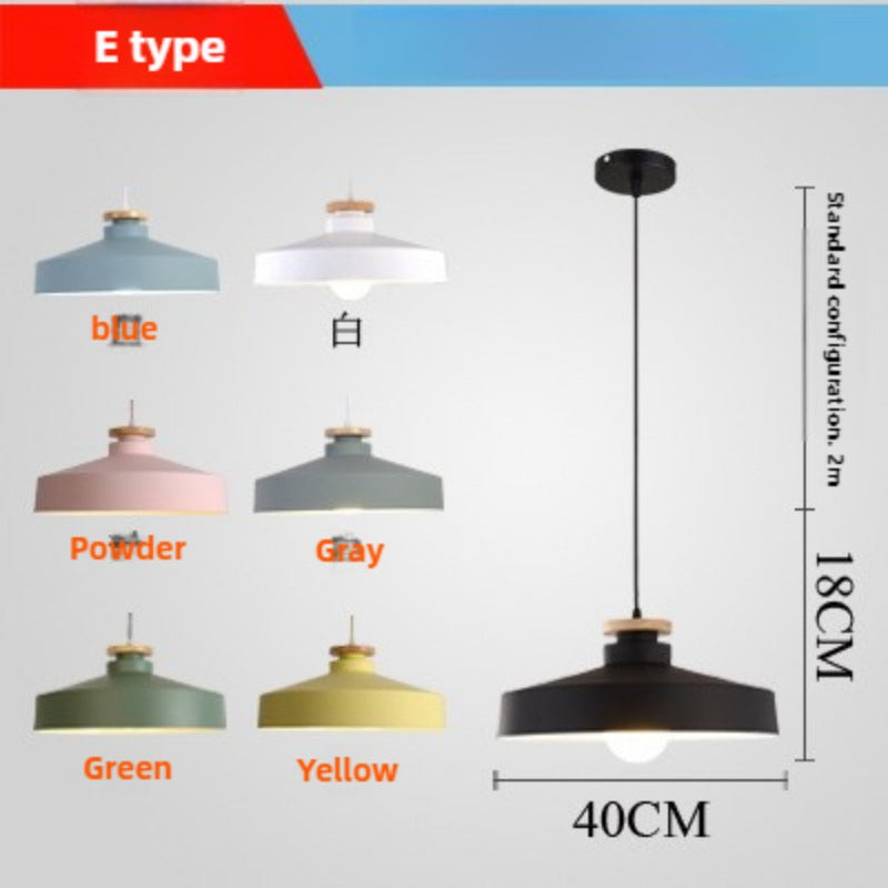 HEIKESZ Food chandelier single head Nordic simple Zhongshan lamps and lanterns Food store commercial retro chandelier Industrial style restaurant small chandelier