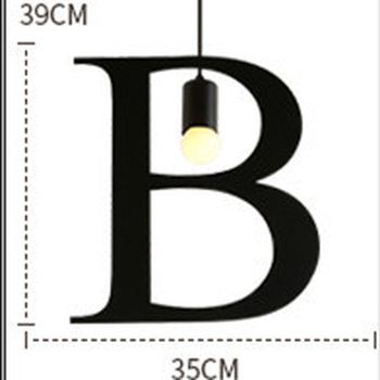HEIKESZ Retro Personalized Letter Chandelier Wrought Iron Creative Restaurant and Cafe Bar Clothing Store English Letter Assembled Lamp american style retro outdoor indoor retro bedroom lamp american-style Industrial wind