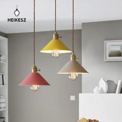 HEIKESZ Nordic Simple Creative Living Room Chandelier Personalized Dining Room Bedroom Study Lamps Simple European Iron Macaron Chandelier american style retro outdoor indoor retro bedroom lamp american-style Industrial wind