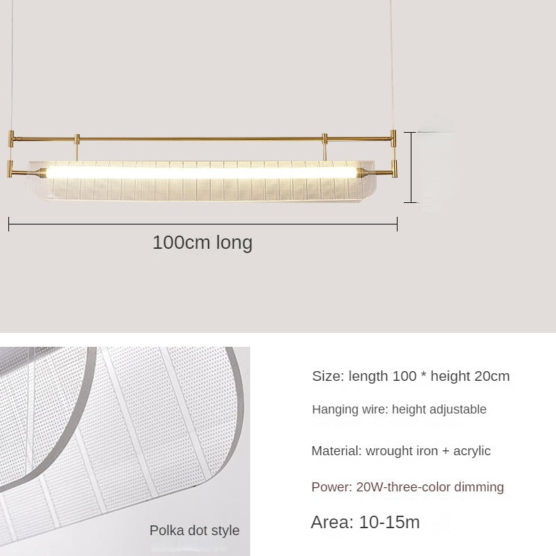HEIKESZ Italian Minimalist Chandelier Creative Art Strip Light for Dining Room Bar Kitchen Island