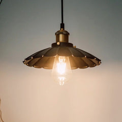 HEIKESZ Cross-Border Hot Droplight Guest Restaurant Bar Creative Coffee Shop Clothing Store Window Pot Cover UFO Black Dress Droplight LED Light for Bedroom Night Aesthetic Room Lamp