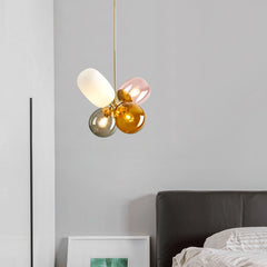HEIKESZ Minimalist Nordic chandelier light luxury children's room girl princess colored balloon glass personalized bedroom dining room lamp light fixtures for celling lights