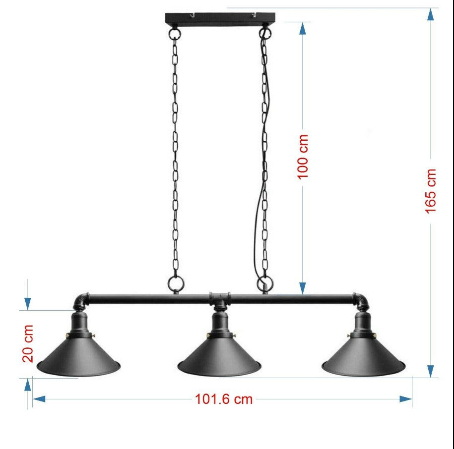 HEIKESZ Exclusive for Cross-Border American Retro Water Pipe Pendant Lamp Dining Room/Living Room Coffee Shop Bar Creative Loft Industrial Style Chandelier Led Light for Bedroom Night Aesthetic Room Lamp